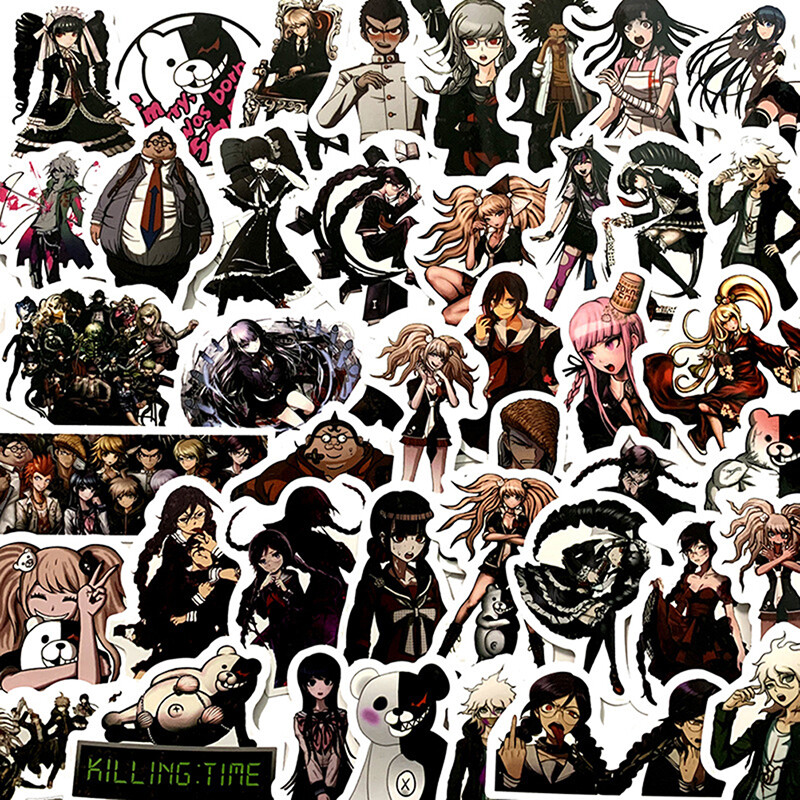 50pcs Anime Danganronpa PVC Stickers Cosplay Luggage Laptop Skateboard DIY k Vb 50pcs Anime Danganronpa PVC Stickers Cosplay Luggage Laptop Skateboard DIY k Vb