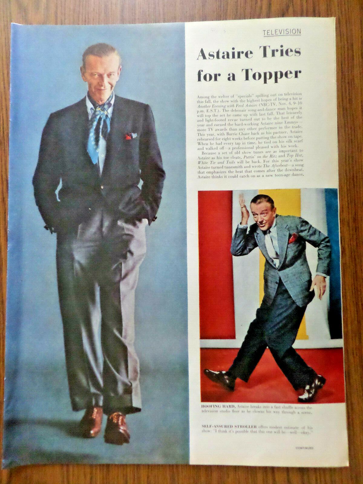 1959 Movie TV Television Ad Movie Hollywood Star Fred Astaire Tries for Topper