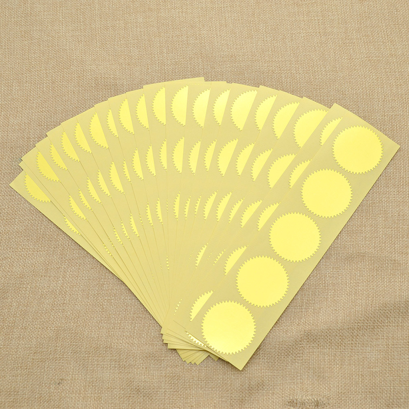 100pcs Golden Stickers for Embossing Stamp Handcraft 100pcs Golden Stickers for Embossing Stamp Handcraft