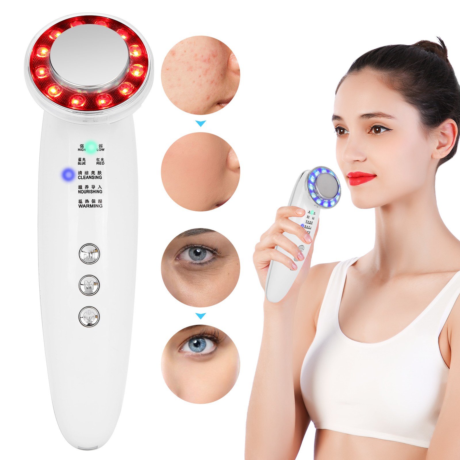 Photon Therapy Light Face Care Machine Skin Rejuvenation Face Massage Device