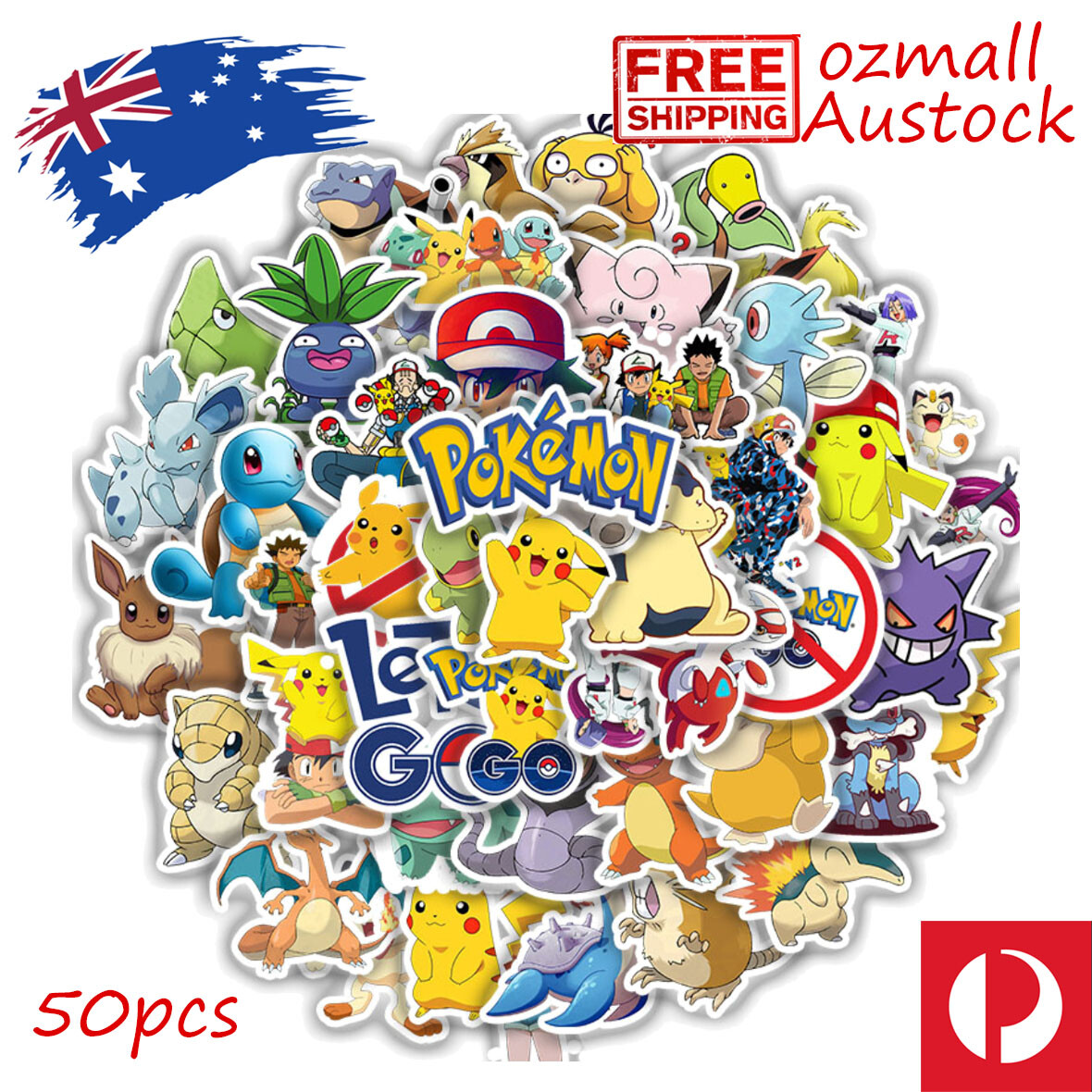 50pcs Pokemon Go Friends Pikachu Vinyl Decal Kid Stickers Laptop Phone Bottle 50pcs Pokemon Go Friends Pikachu Vinyl Decal Kid Stickers Laptop Phone Bottle