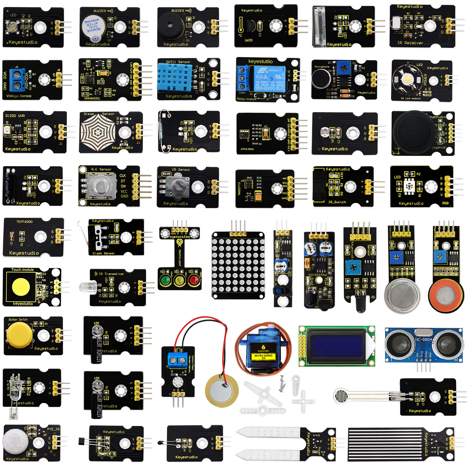 48 in 1 Electronics Components Sensor Modules Starter Kit for Arduino DIY Set 48 in 1 Electronics Components Sensor Modules Starter Kit for Arduino DIY Set