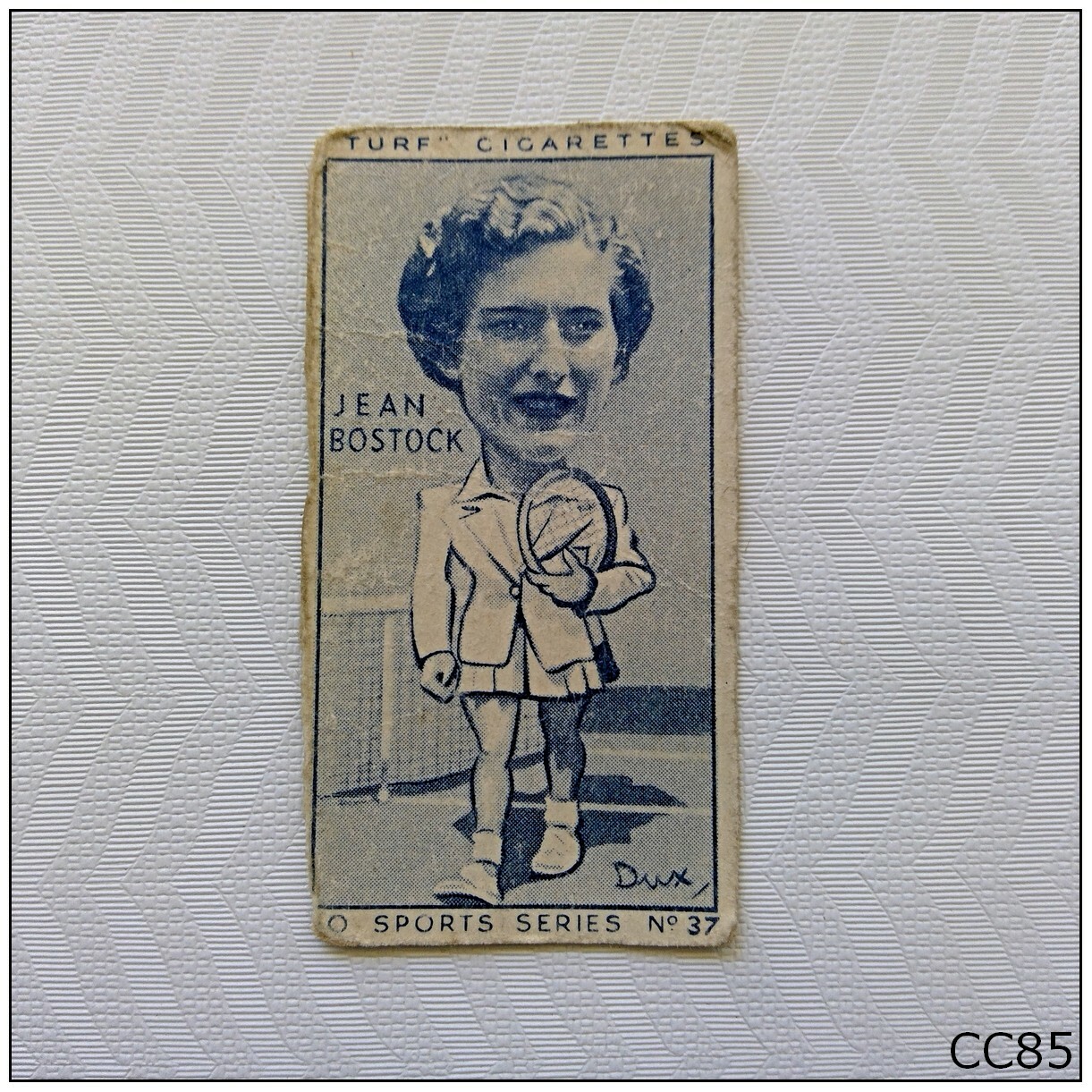 Turf Cigarette Card Sports Series #37 Jean Bostock Tennis (CC85) Turf Cigarette Card Sports Series #37 Jean Bostock Tennis (CC85)