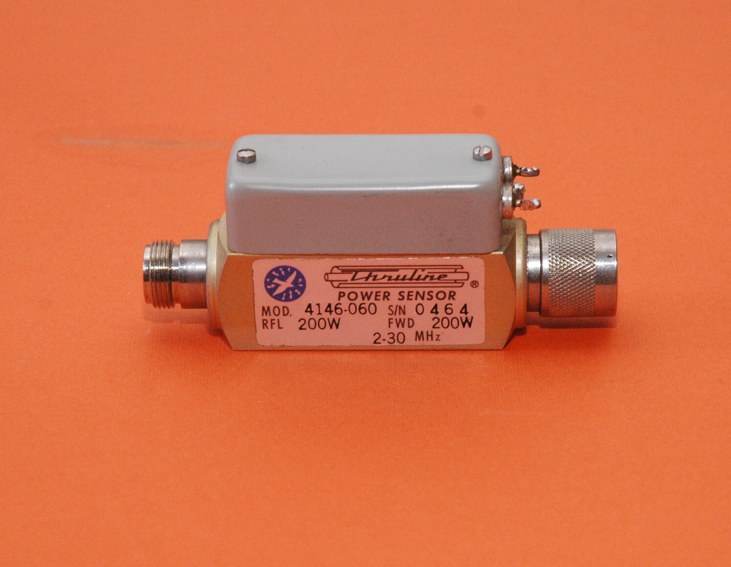 BIRD Electronics Thruline RF Power Sensor Model 4146-060 2-30MHz 200W BIRD Electronics Thruline RF Power Sensor Model 4146-060 2-30MHz 200W