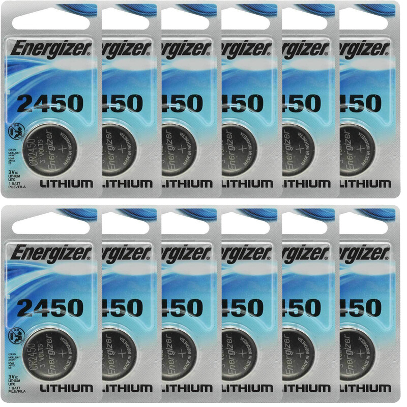 12 Pcs Energizer CR2450 ECR2450 CR 2450 3V Lithium Watch/Electronics Battery 12 Pcs Energizer CR2450 ECR2450 CR 2450 3V Lithium Watch/Electronics Battery