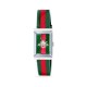 NEW Genuine GUCCI G-Frame Green Red Web Leather Small Thin Ladies Watch YA147408 NEW Genuine GUCCI G-Frame Green Red Web Leather Small Thin Ladies Watch YA147408
