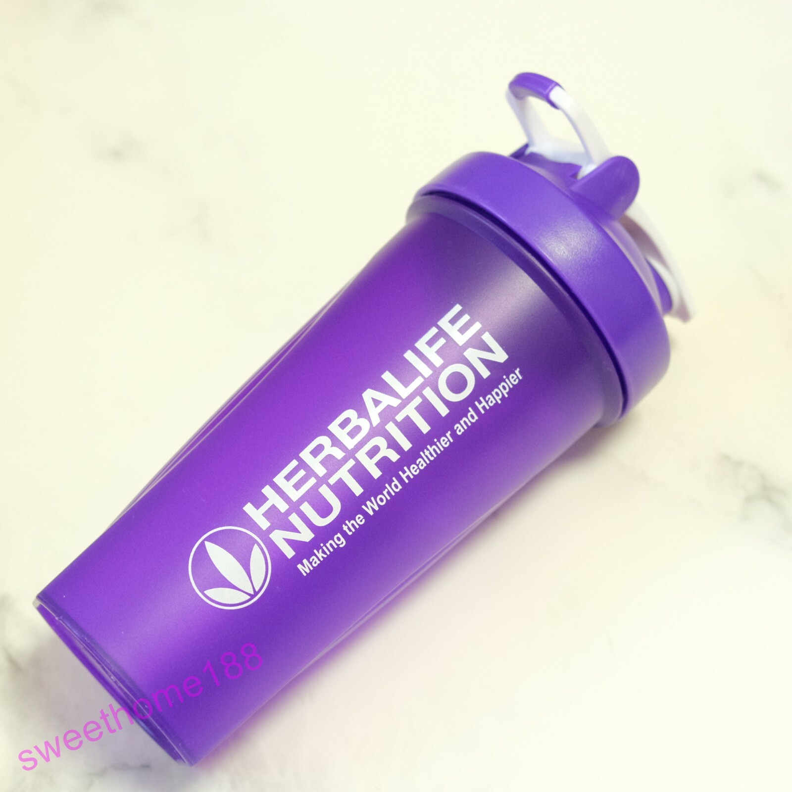 Herbalife Sports Water bottle Protein Nutrition Powder Shake Cup 600ml purple Herbalife Sports Water bottle Protein Nutrition Powder Shake Cup 600ml purple