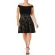 Xscape Womens Black Lace Off-The-Shoulder Cocktail Party Dress 14 2478 Xscape Womens Black Lace Off-The-Shoulder Cocktail Party Dress 14 2478
