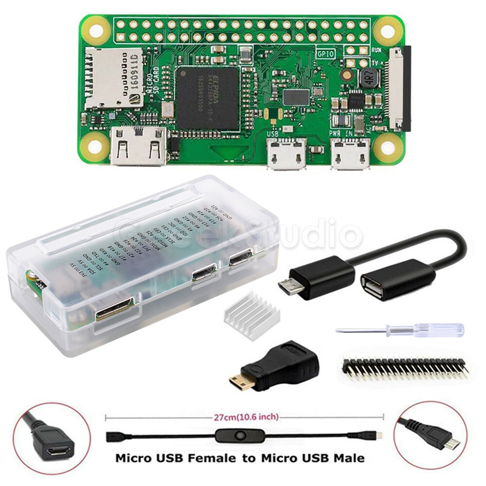 Raspberry Pi Zero W Starter Kit Accessories with GPIO Header&Heat Sink&USB Cable Raspberry Pi Zero W Starter Kit Accessories with GPIO Header&Heat Sink&USB Cable
