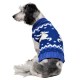 RWB Pet Classic Reindeer Ugly Christmas Dog Sweater Blue RWB Pet Classic Reindeer Ugly Christmas Dog Sweater Blue