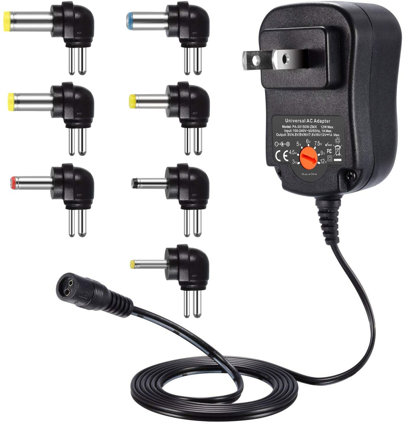 12W 3-12V Universal AC Adapter Power Supply for Indoor Small Electronics 12W 3-12V Universal AC Adapter Power Supply for Indoor Small Electronics