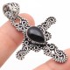Black Onyx Sterling Silver Plated Necklace Pendant Size 2.1″ Jewelry T4695 Black Onyx Sterling Silver Plated Necklace Pendant Size 2.1″ Jewelry T4695