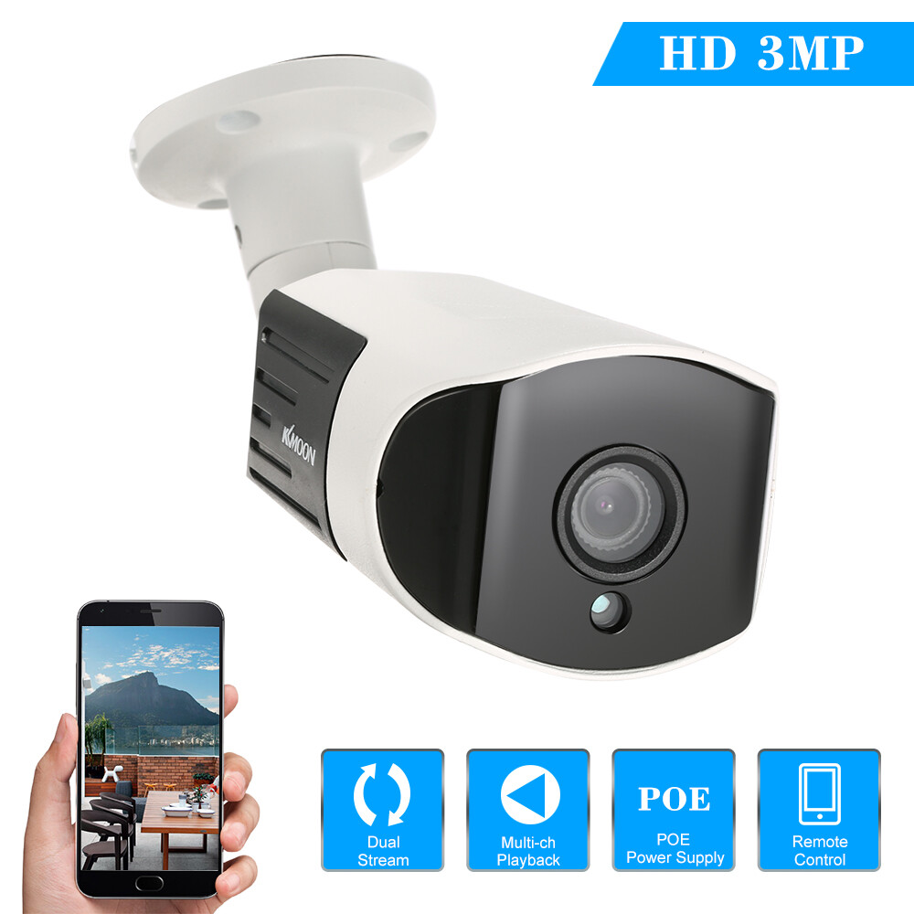 KKmoon 1080P HD POE IP Camera 2.0MP 3.6mm 1/2.8″ CMOS P2P Onvif 2pcs Array F7Z3