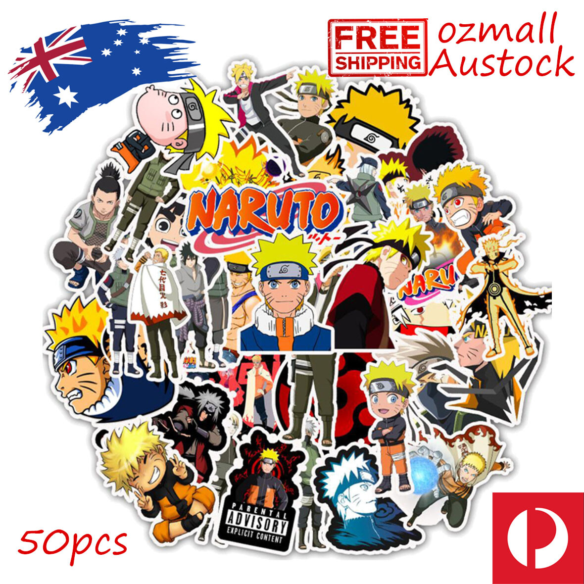 50pcs Naruto Ninja Kakashi Hatake Stickers Vinyl Decal Waterproof Laptop iPhone 50pcs Naruto Ninja Kakashi Hatake Stickers Vinyl Decal Waterproof Laptop iPhone
