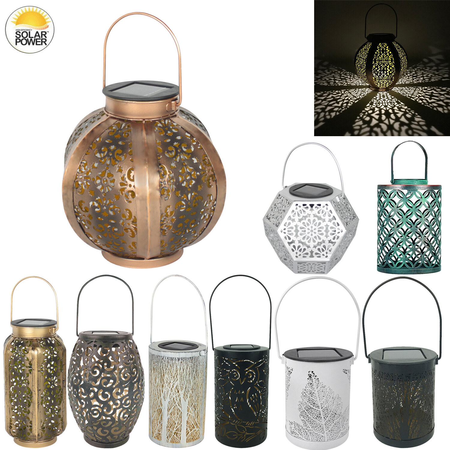 Solar LED Hanging Light Retro Hollow Lantern Outdoor Garden Yard Decoration Lamp Solar LED Hanging Light Retro Hollow Lantern Outdoor Garden Yard Decoration Lamp