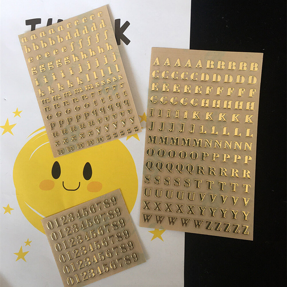 3X Mini Metal Sticker Alphabet Letters Number Nail Art Glass Decals DIY Decor 3X Mini Metal Sticker Alphabet Letters Number Nail Art Glass Decals DIY Decor