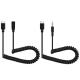 3.5mm TRRS Male Female to Type C Mic Audios Adapter Connect Spring Coiled Cable 3.5mm TRRS Male Female to Type C Mic Audios Adapter Connect Spring Coiled Cable