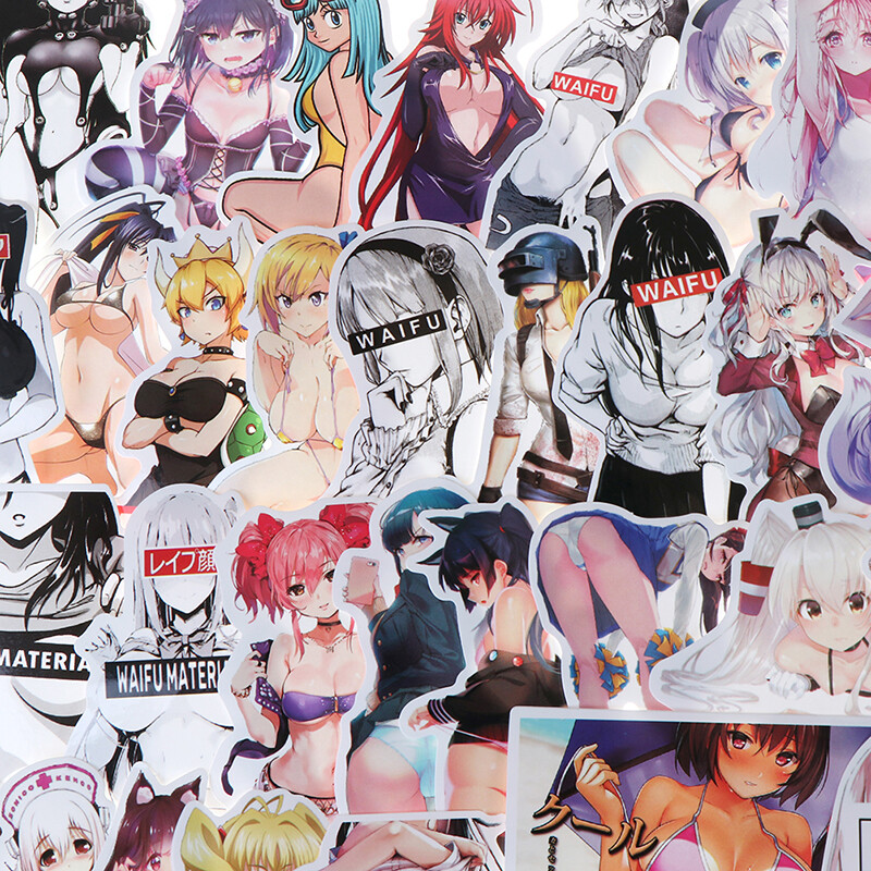 100pcs Sexy Anime Girl Women Stickers Vinyl Hentai Waifu Ahegao Skateboard Decal 100pcs Sexy Anime Girl Women Stickers Vinyl Hentai Waifu Ahegao Skateboard Decal
