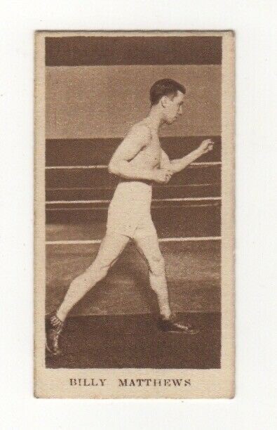 Godfrey Phillips sports Card. Boxing – Billy Matthews (Great Britain)