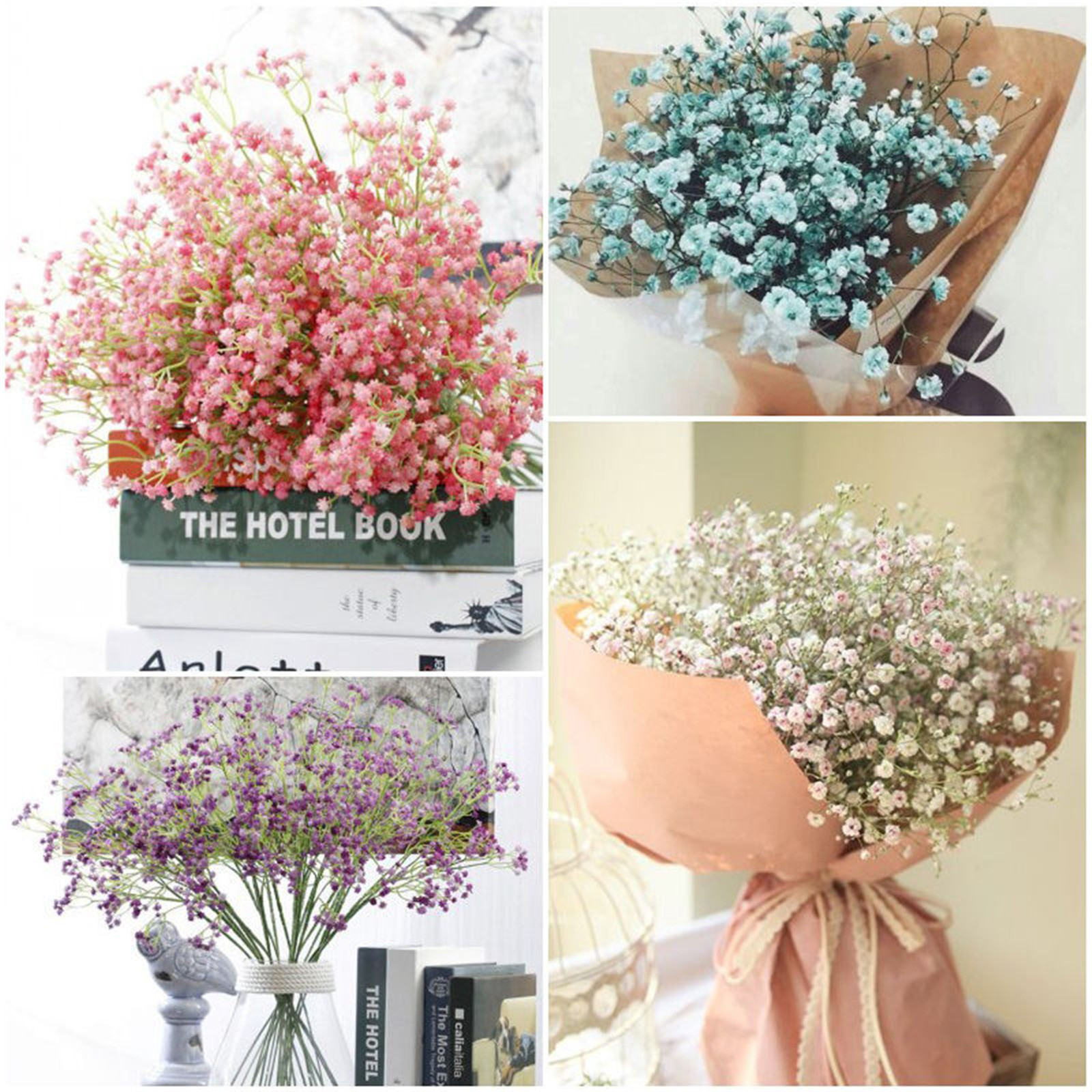 Artificial Fake Flower Babys Breath Gypsophila Silk Flowers Bouquet Home Decor L Artificial Fake Flower Babys Breath Gypsophila Silk Flowers Bouquet Home Decor L