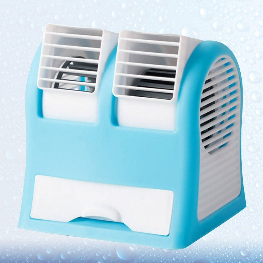1Pc Mini Portable Desktop Fan Air Conditioner Air Cooler Fans Handle Cooler for