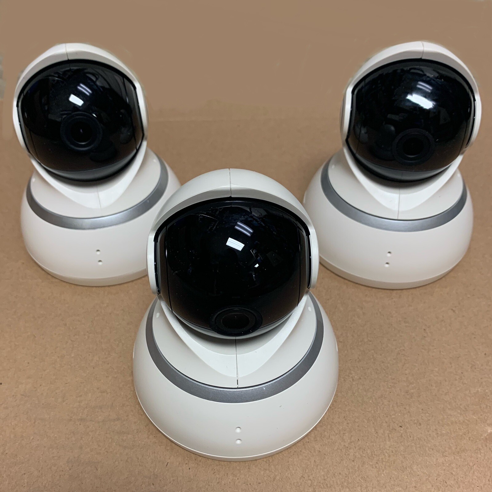 Lot of 3 YI Dome Security Camera, 1080p HD Pan/Tilt/Zoom 2.4G IP Surveillance