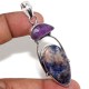 Sodalite Amethyst 925 Silver Plated Gemstone Pendant 2.4″ Unique Gift GW Sodalite Amethyst 925 Silver Plated Gemstone Pendant 2.4″ Unique Gift GW