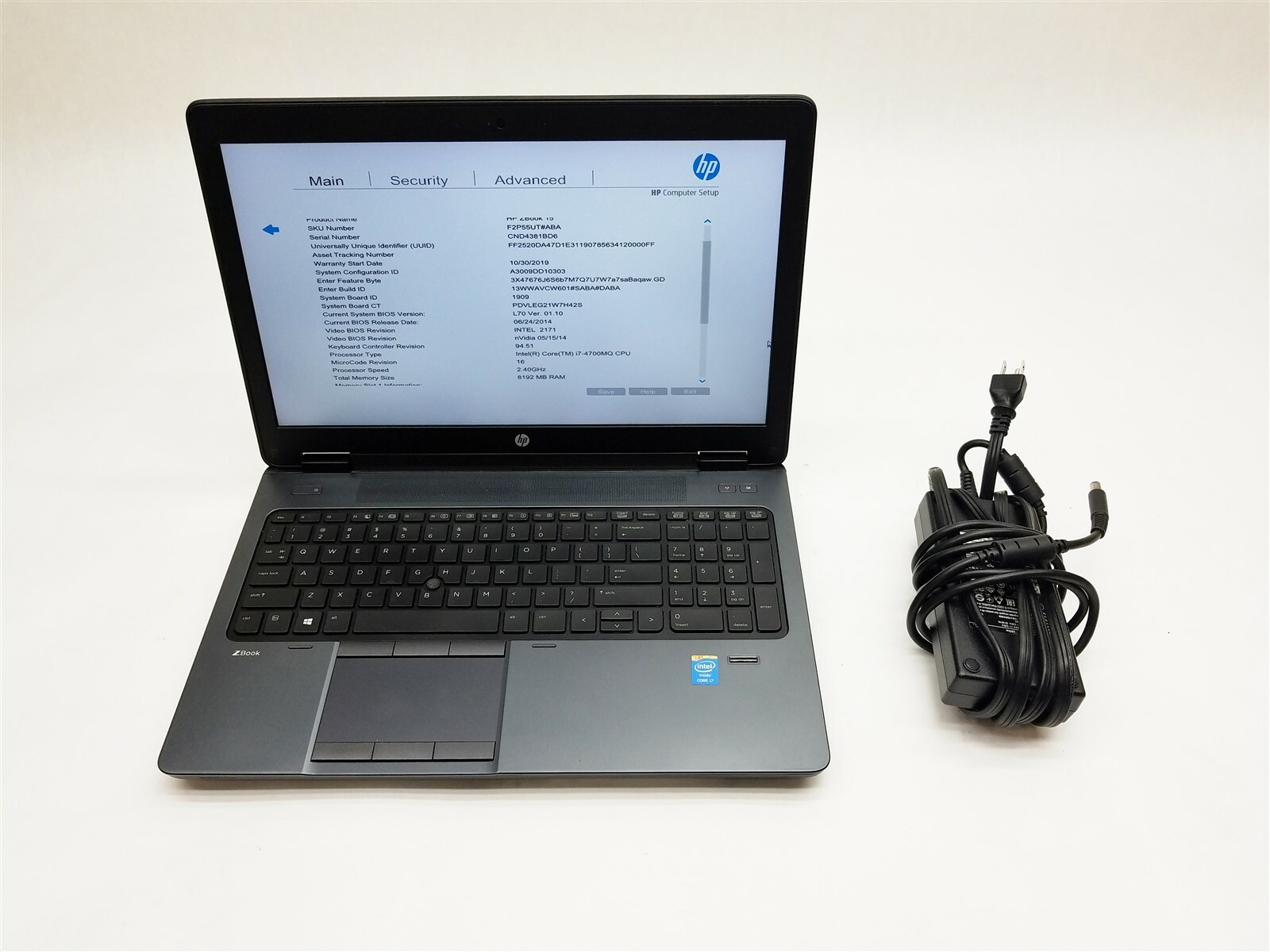 HP ZBook 15 15.6″ FHD Core i7-4700MQ 2.40GHz 8GB K610M No HDD/Rear Cover Laptop HP ZBook 15 15.6″ FHD Core i7-4700MQ 2.40GHz 8GB K610M No HDD/Rear Cover Laptop