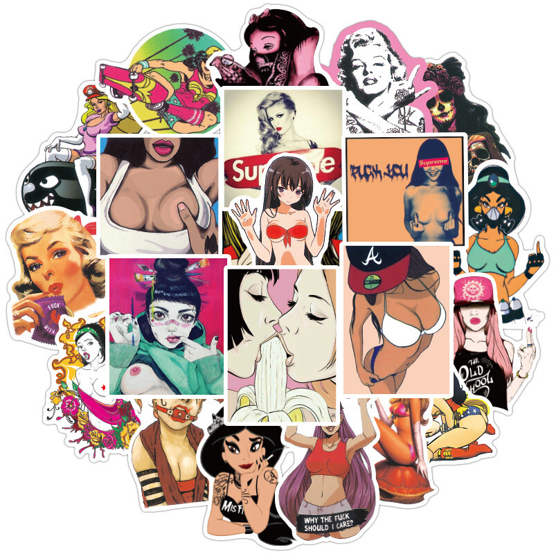 50pcs Hot Sexy Girl Vinyl Stickers Luggage Skateboard Laptop Motorcycle Graffiti 50pcs Hot Sexy Girl Vinyl Stickers Luggage Skateboard Laptop Motorcycle Graffiti