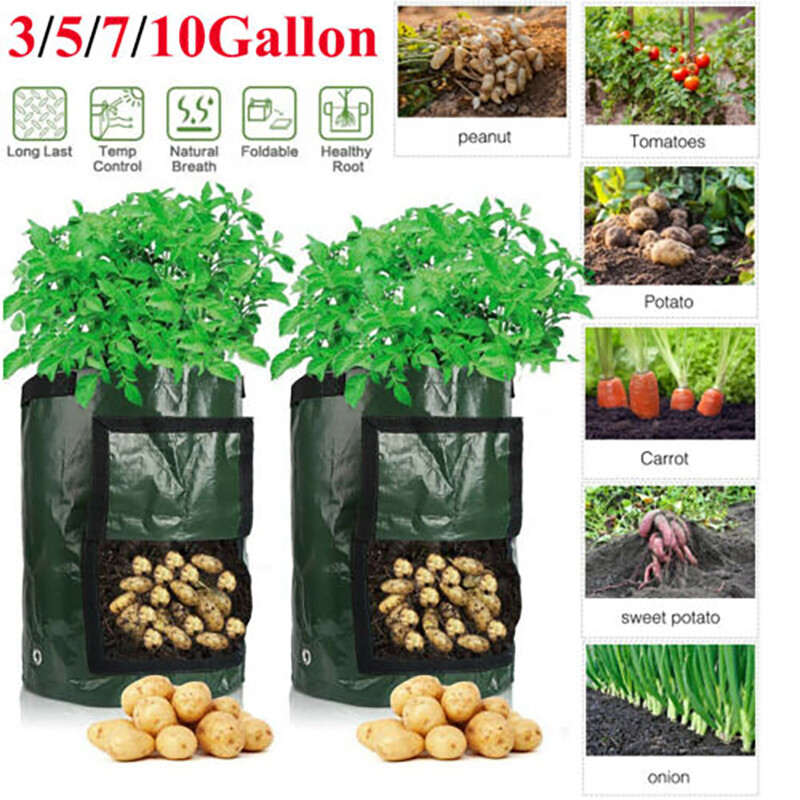 DIY Potato Vegetable Grow Planter PE Cloth Planting Container Bags Garden Pot DIY Potato Vegetable Grow Planter PE Cloth Planting Container Bags Garden Pot