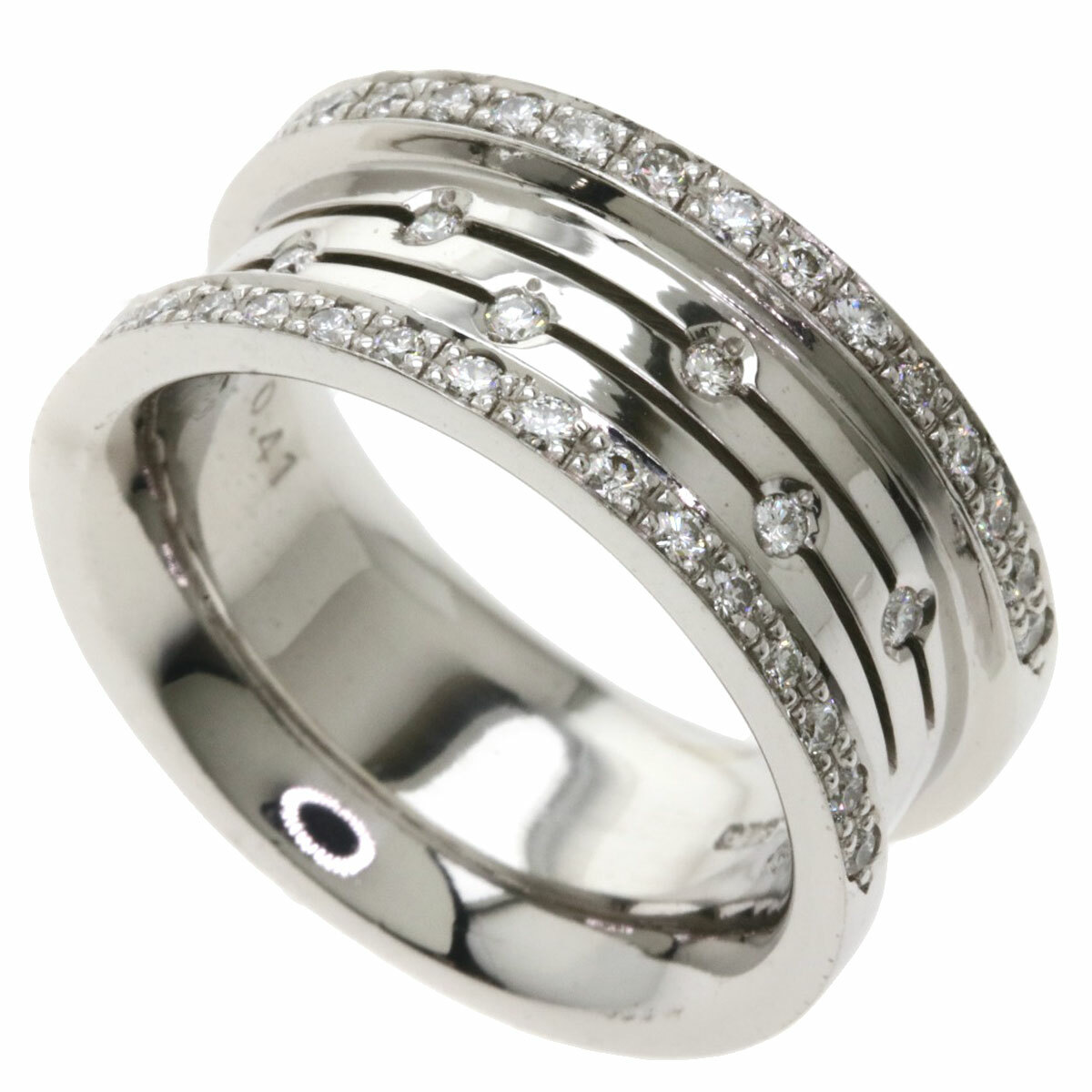 0.41ct Diamond Ring K18 White Gold  13.8g