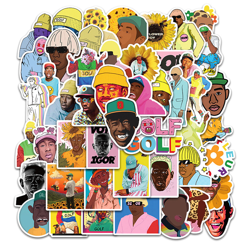 50PCS Rapper Singer Tyler The Creator Stickers DIY Skateboard Graffiti Stic Y1 50PCS Rapper Singer Tyler The Creator Stickers DIY Skateboard Graffiti Stic Y1