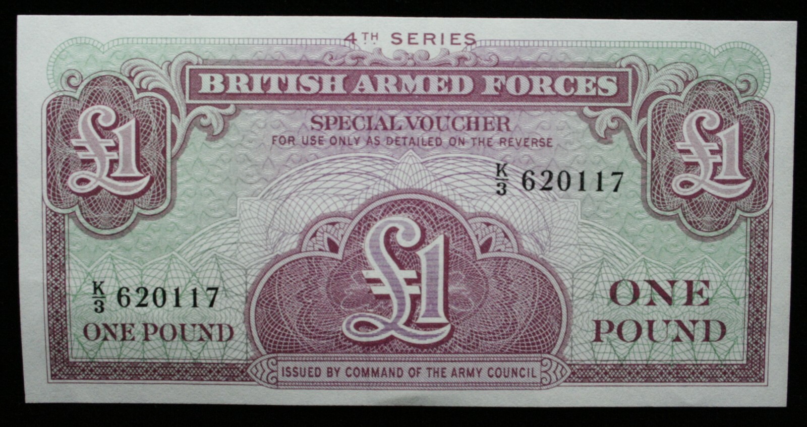 Banknote British Armed Forces 1 Pound Voucher Banknote British Armed Forces 1 Pound Voucher