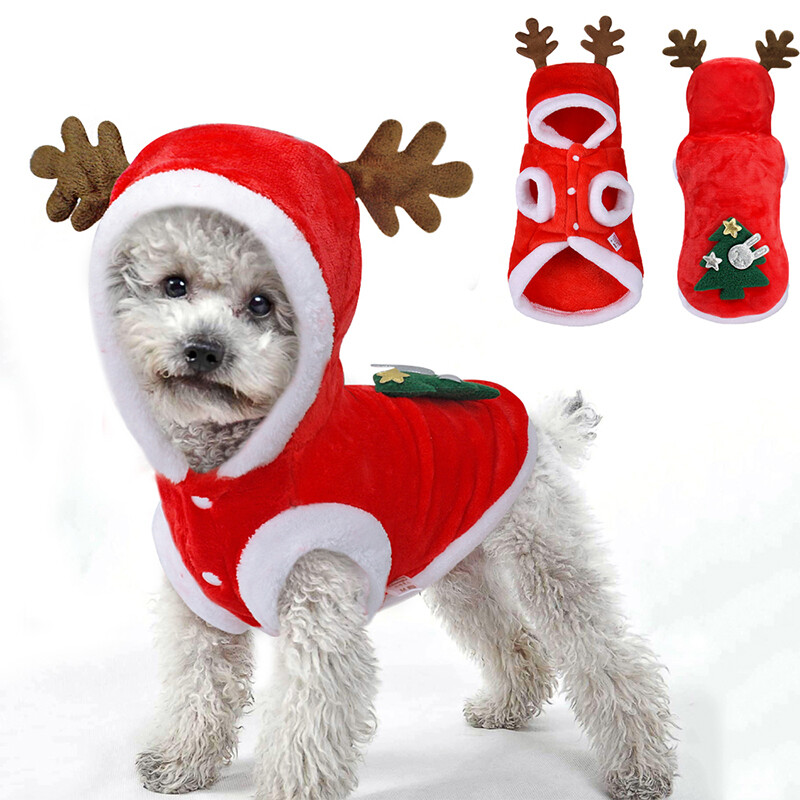 Christmas Pet Dog Clothes Puppy Hoodies Winter Warm Costume Coat Fleece Jacket Christmas Pet Dog Clothes Puppy Hoodies Winter Warm Costume Coat Fleece Jacket