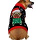 SoCal Look Dogs Christmas Sweaters Santa Puppy Pug Pullover Black SoCal Look Dogs Christmas Sweaters Santa Puppy Pug Pullover Black