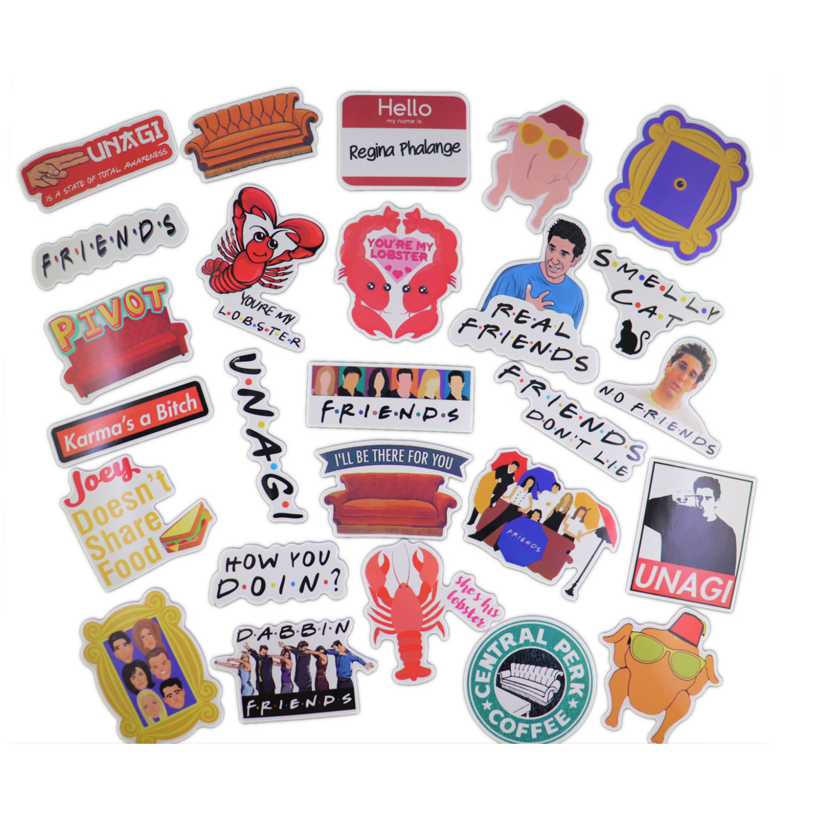 34Pcs/Set Friends Graffiti Stickers TV Show funny Creative For Luggage Laptop 34Pcs/Set Friends Graffiti Stickers TV Show funny Creative For Luggage Laptop