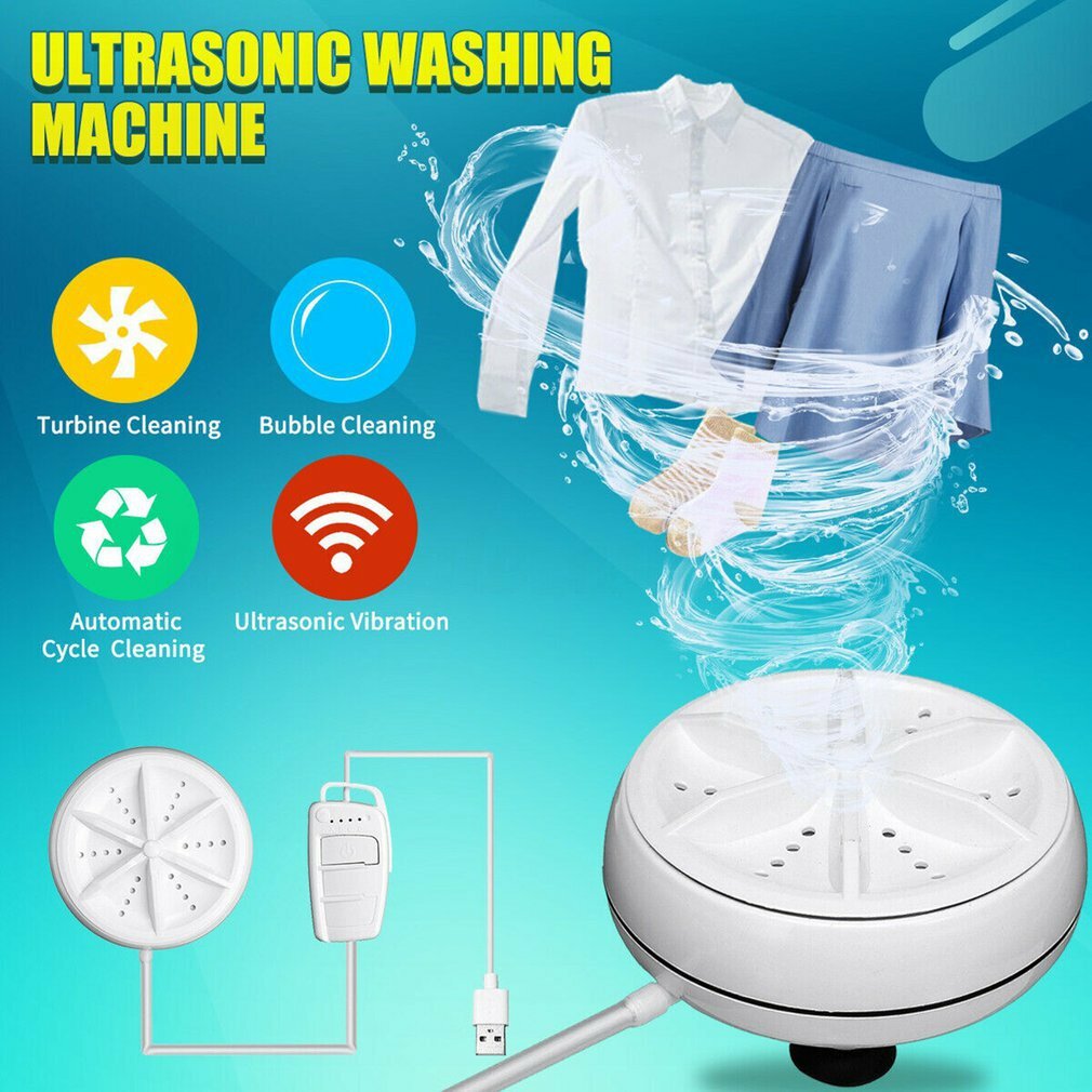 Ultrasonic Portable Washing Machine Mini Handheld for Business Dorm RV Apartment