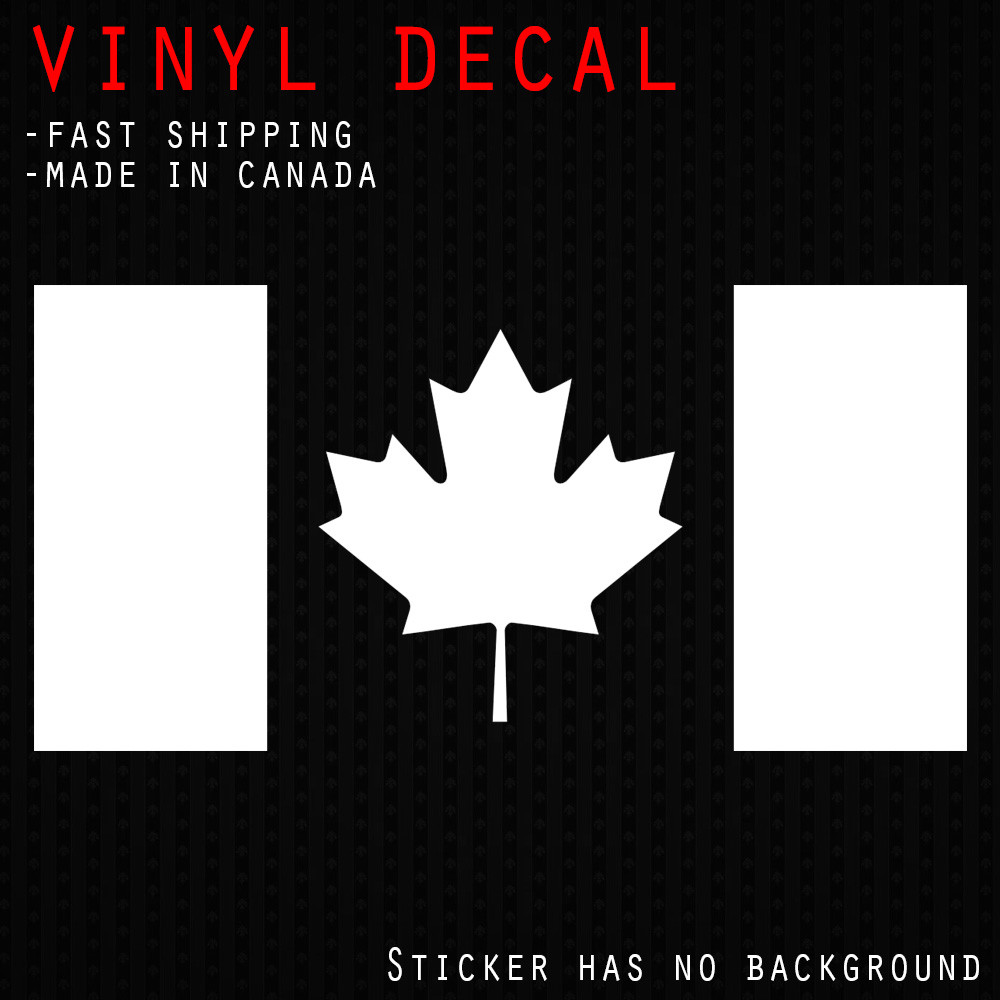Canada Flag Decal | Maple Leaf Canadian Car Window Door Bumper Vinyl Sticker Canada Flag Decal | Maple Leaf Canadian Car Window Door Bumper Vinyl Sticker