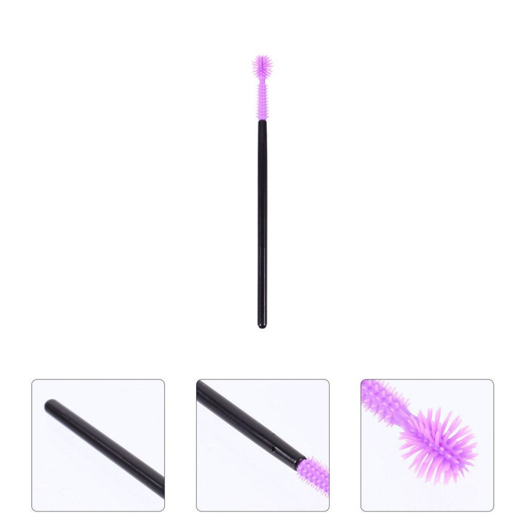 50pcs Portable Eyelash Brushes Eyebrow Comb Makeup Brush for Girls Women Female