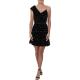 Aqua Womens Black Embroidered Velvet Daytime Mini Dress S 2678 Aqua Womens Black Embroidered Velvet Daytime Mini Dress S 2678