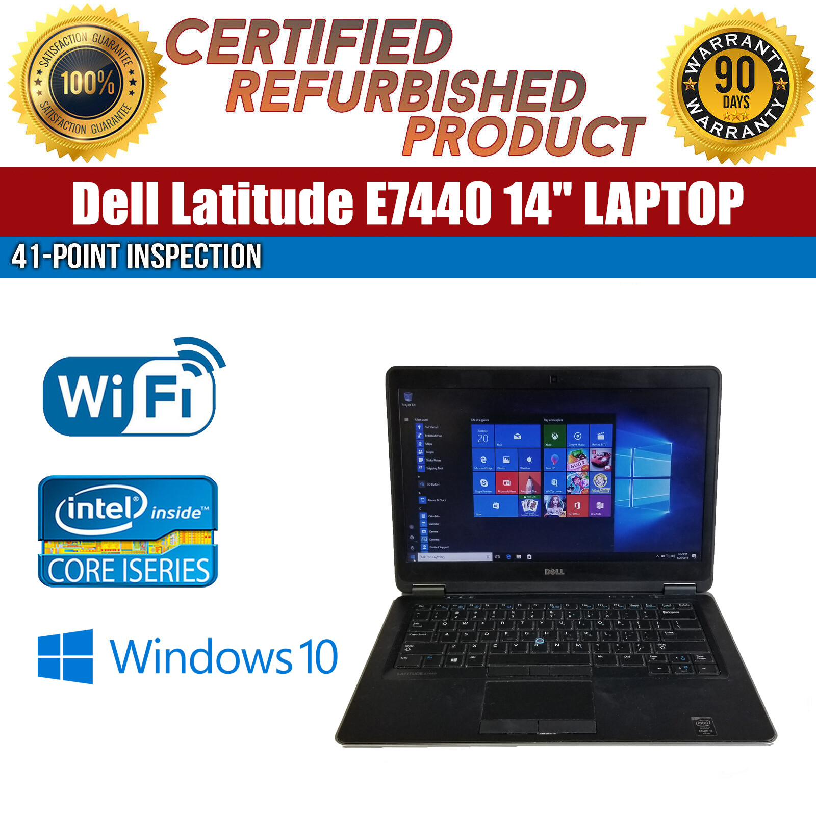 C Grade Dell Latitude E7440 14″ Intel i7 8 GB RAM 500 GB HDD Win 10 WiFi Laptop C Grade Dell Latitude E7440 14″ Intel i7 8 GB RAM 500 GB HDD Win 10 WiFi Laptop