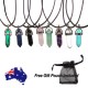Quartz Crystal Stone Point Chakra Healing Gemstone Pendant Necklace Gift Quartz Crystal Stone Point Chakra Healing Gemstone Pendant Necklace Gift