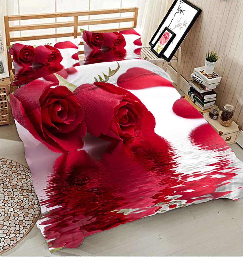 Rose Luxury Bath 3D Printing Duvet Quilt Doona Covers Pillow Case Bedding Sets Rose Luxury Bath 3D Printing Duvet Quilt Doona Covers Pillow Case Bedding Sets