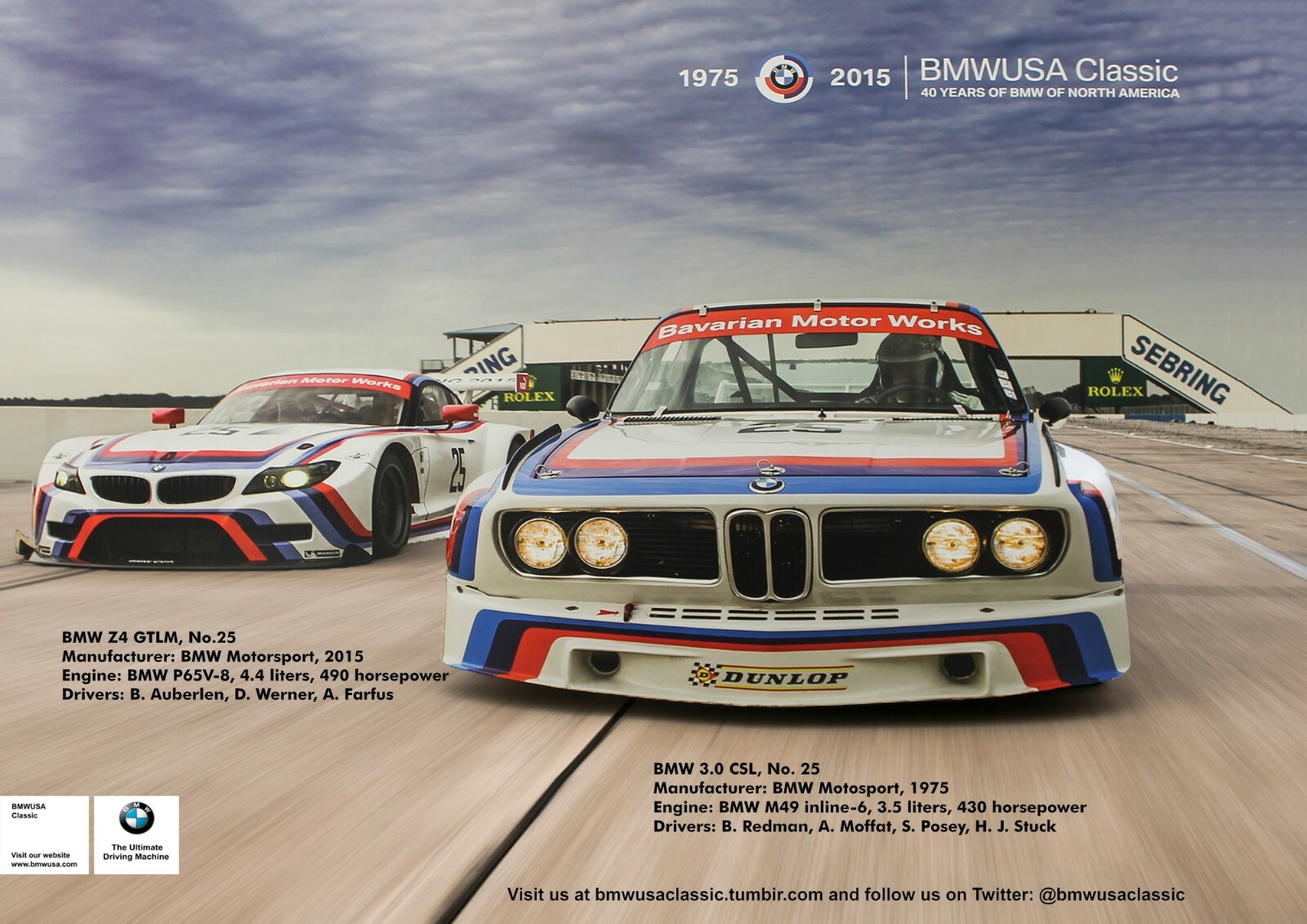 Vintage German BMW 40 Years Anniversary Poster Vintage German BMW 40 Years Anniversary Poster