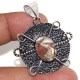 Copper Rhodochrosite 925 Silver Plated Pendant 1.6″ Ethnic Gift GW Copper Rhodochrosite 925 Silver Plated Pendant 1.6″ Ethnic Gift GW