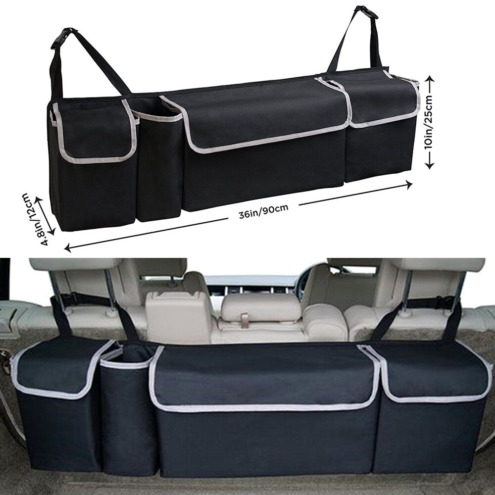 Car Trunk Organizer Car Interior Accessories Seat Back Storage Box Bag Black Car Trunk Organizer Car Interior Accessories Seat Back Storage Box Bag Black