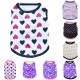 Pet Cotton Vest Crew Neck Heart Printed Pullover Dog Clothes Birthday Party Gift Pet Cotton Vest Crew Neck Heart Printed Pullover Dog Clothes Birthday Party Gift