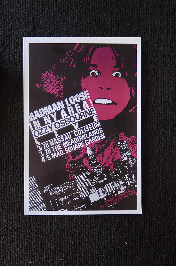 Ozzy Osbourn Tour Poster New York City Madison Square G Ozzy Osbourn Tour Poster New York City Madison Square G