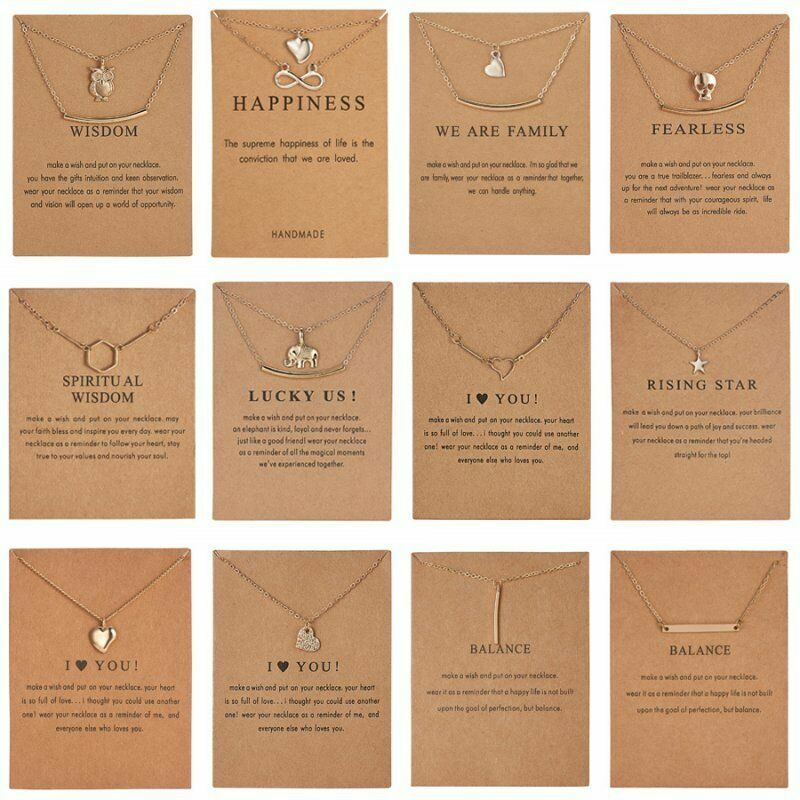Fashion Women Animal Heart Necklace Charms Pendant Clavicle Chain Jewelry Card Fashion Women Animal Heart Necklace Charms Pendant Clavicle Chain Jewelry Card
