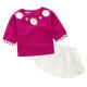 New Fashion Kids Baby Girls Flower Purple T-Shirt + Pants Clothes New Fashion Kids Baby Girls Flower Purple T-Shirt + Pants Clothes